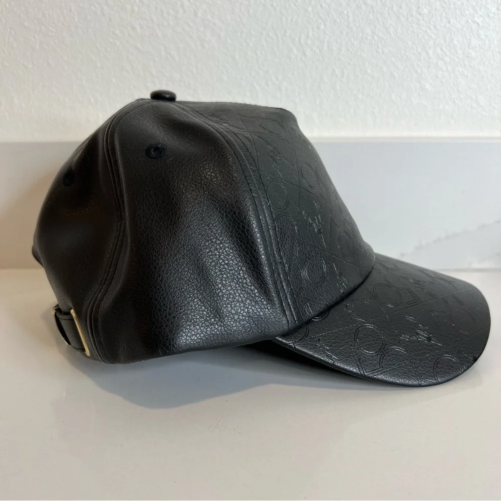 Disney Black Embossed Leather-Look Baseball Cap